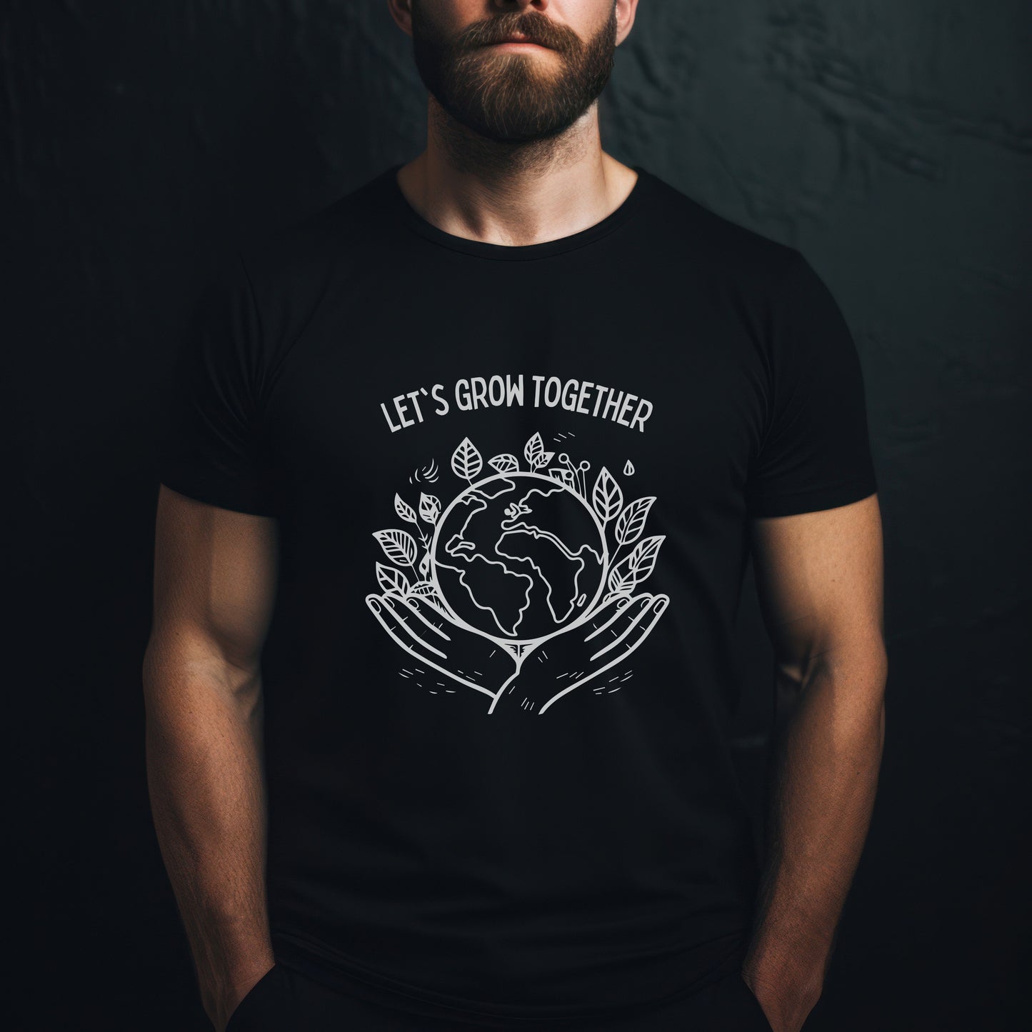 🌱 “Let’s Grow Together” Unisex Garment-Dyed T-Shirt – TNA112