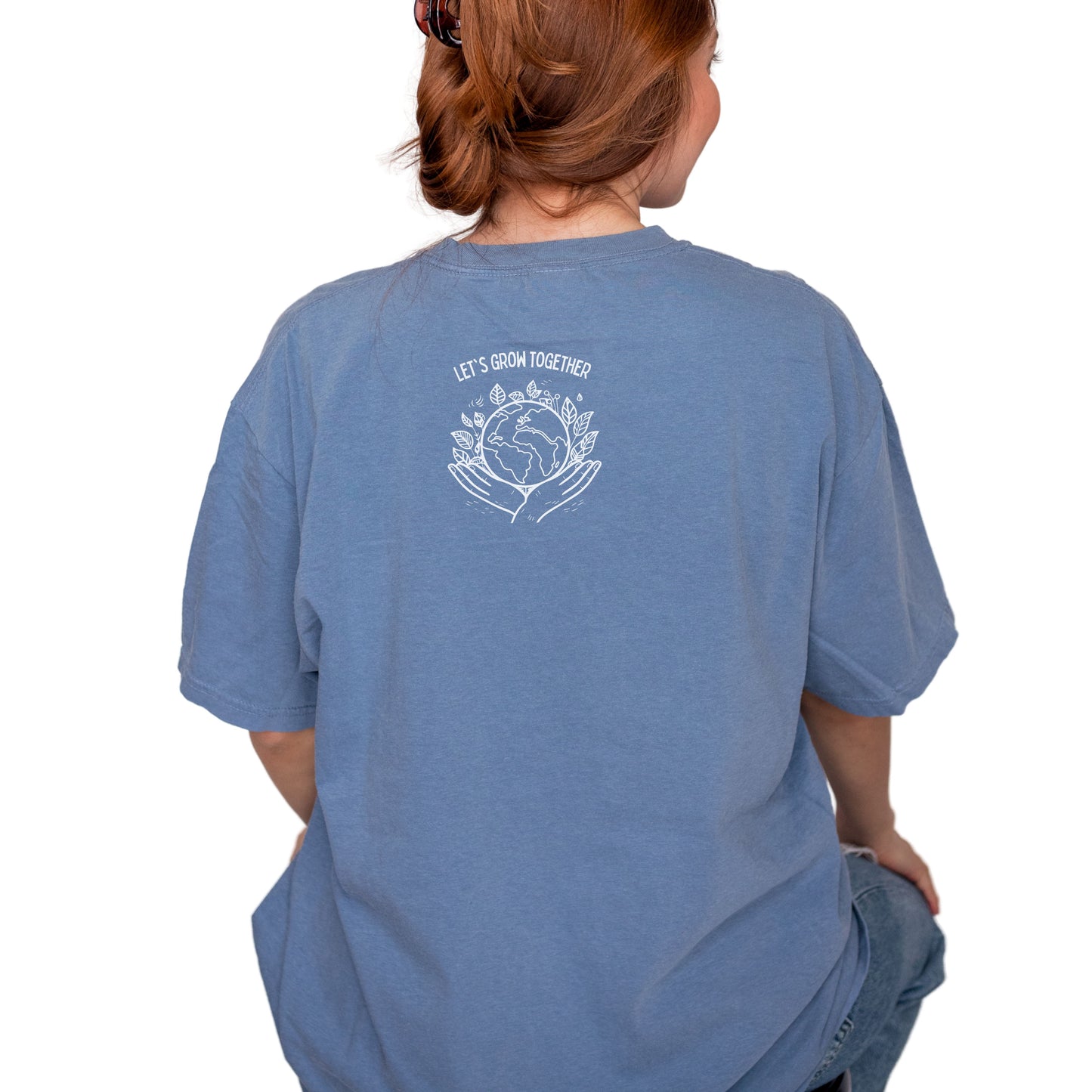 🌱 “Let’s Grow Together” Unisex Garment-Dyed T-Shirt – TNA112