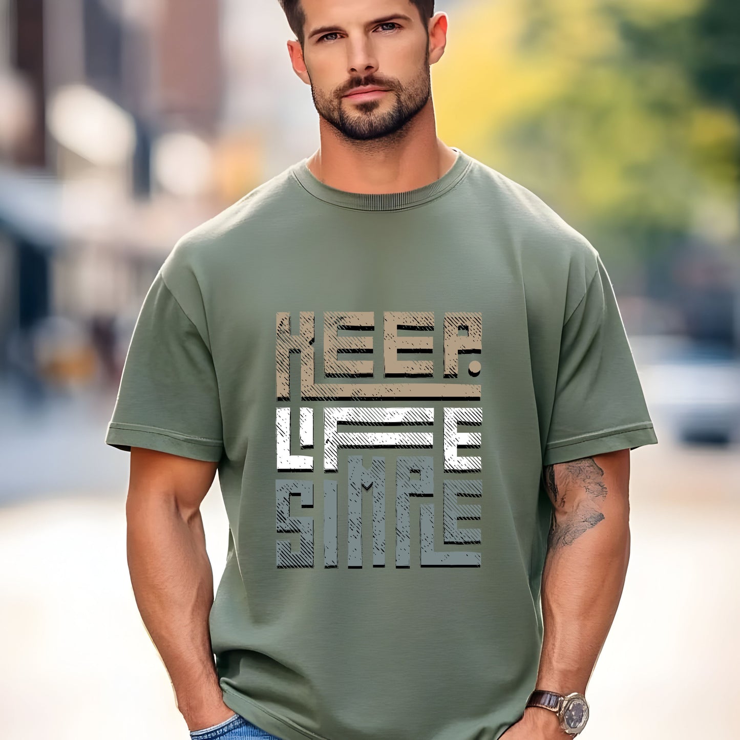 Keep Life Simple Unisex Garment-Dyed T-Shirt -TQ106