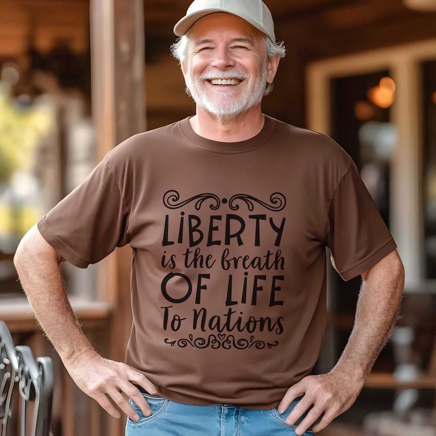 🕊️ “Liberty Is the Breath of Life to a Nation” Unisex Garment-Dyed T-Shirt -TQT107