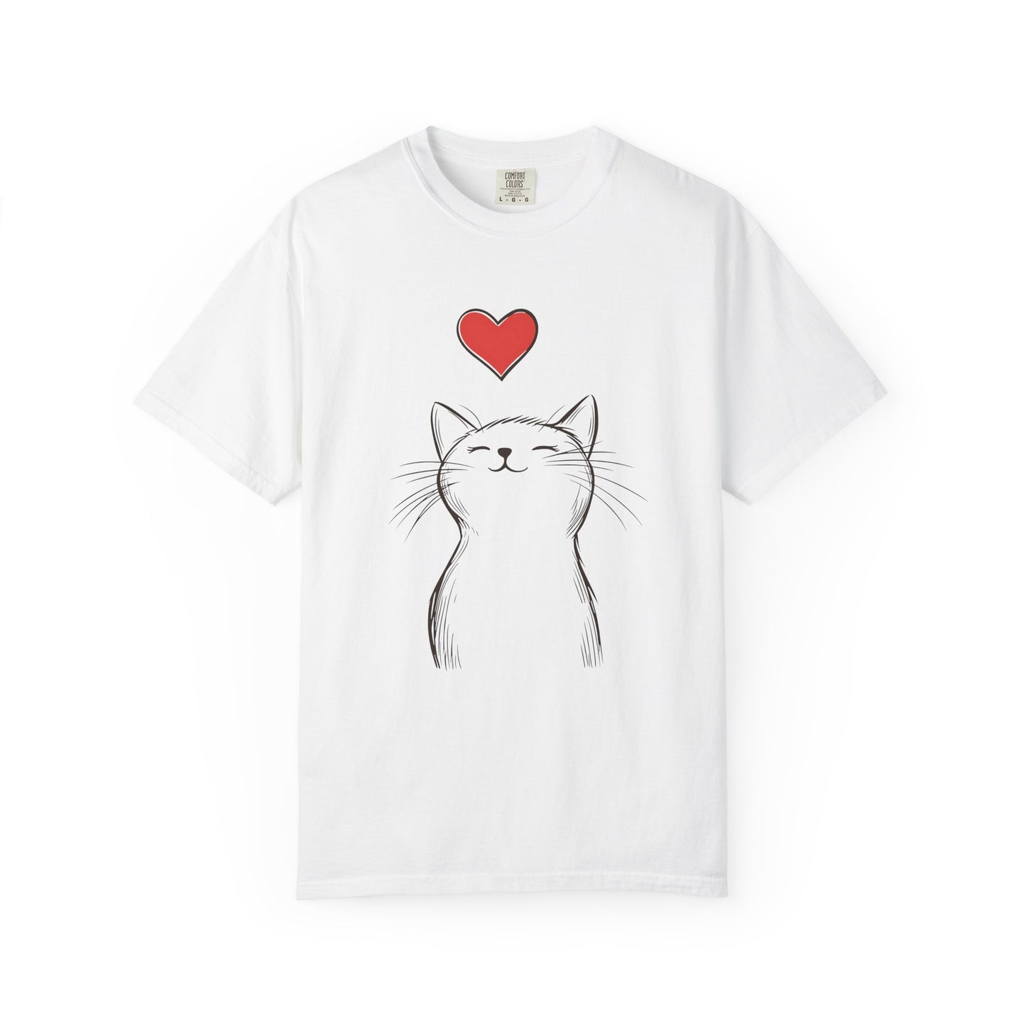 🐱 “Cute Cat Love” Unisex Garment-Dyed T-Shirt - TAN111