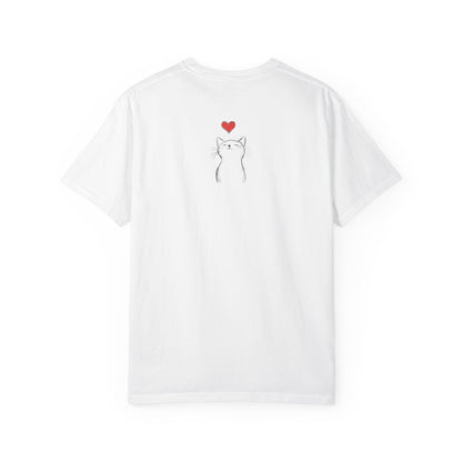 🐱 “Cute Cat Love” Unisex Garment-Dyed T-Shirt - TAN111