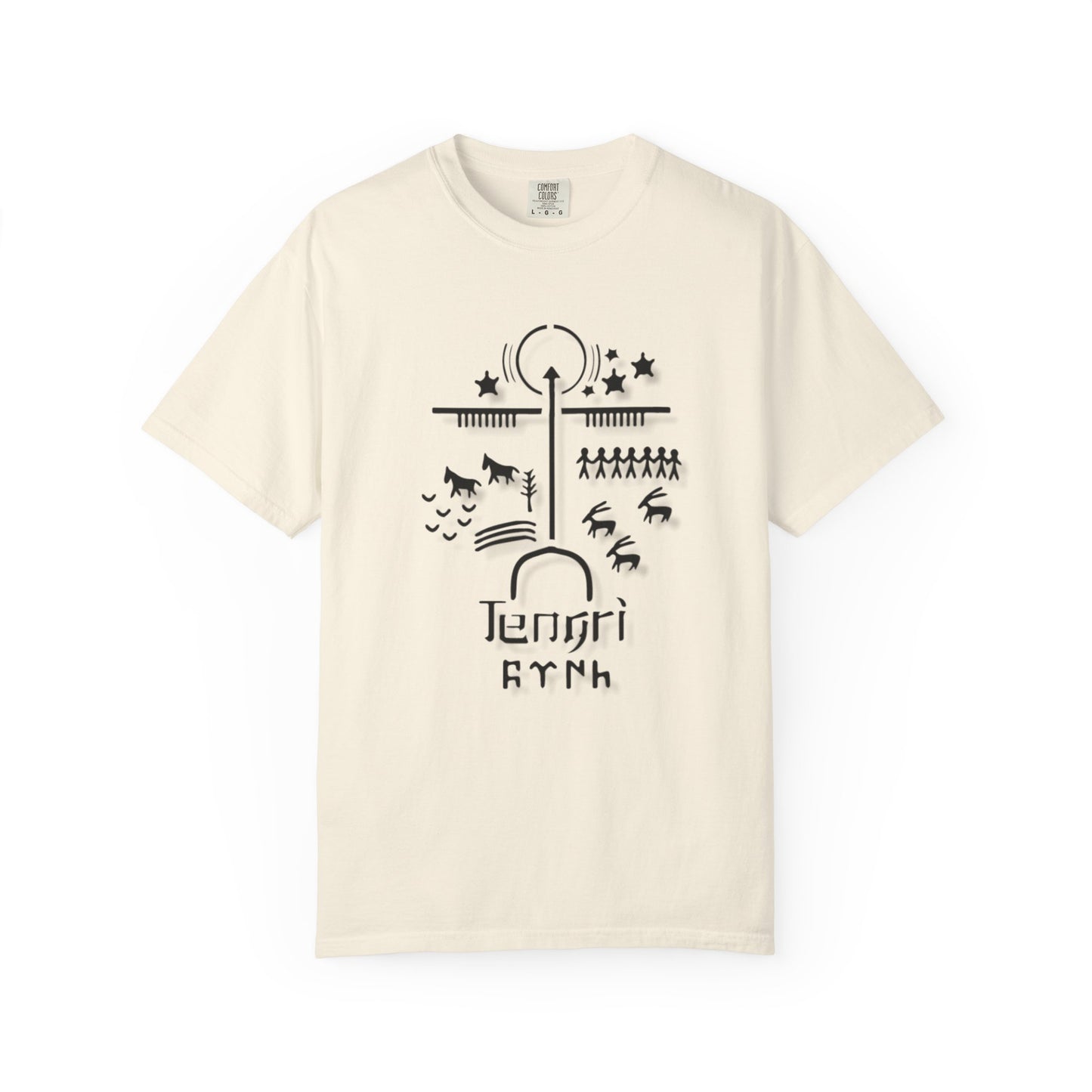Tengri Symbol Unisex Garment-Dyed T-Shirt -TAN101