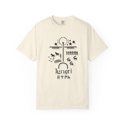 Tengri Symbol Unisex Garment-Dyed T-Shirt -TAN101