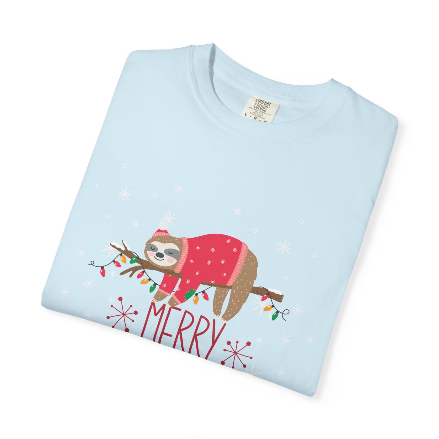🎄 T-shirt unisexe teint en pièce « Joyeux Noël » - TC401