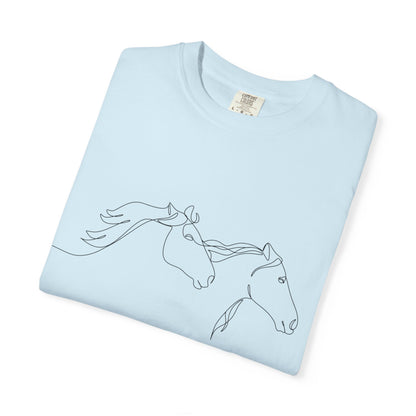 🐎 “Two Horses” Unisex Garment-Dyed T-Shirt – TAN114