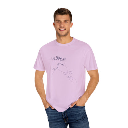 🐴 “Horse Love” Unisex Garment-Dyed T-Shirt – TAN113