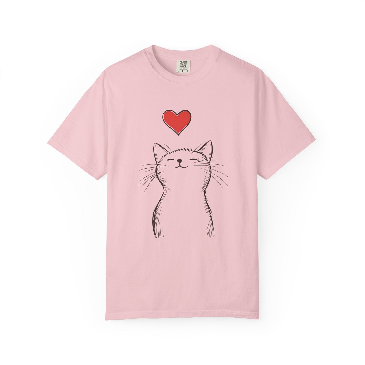 🐱 “Cute Cat Love” Unisex Garment-Dyed T-Shirt - TAN111