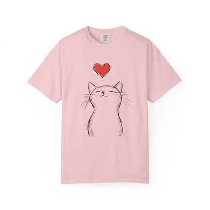 🐱 “Cute Cat Love” Unisex Garment-Dyed T-Shirt - TAN111