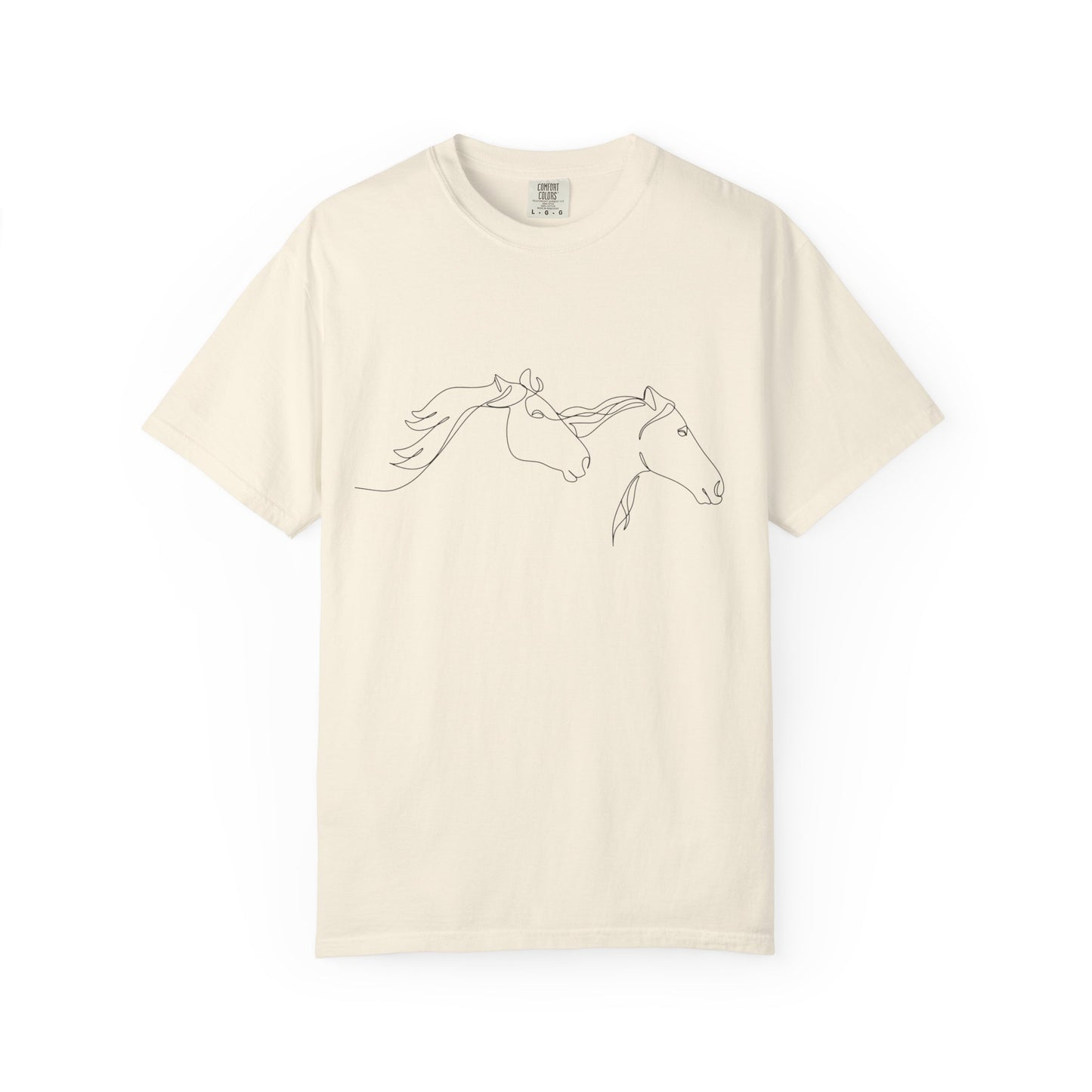 🐎 “Two Horses” Unisex Garment-Dyed T-Shirt – TAN114