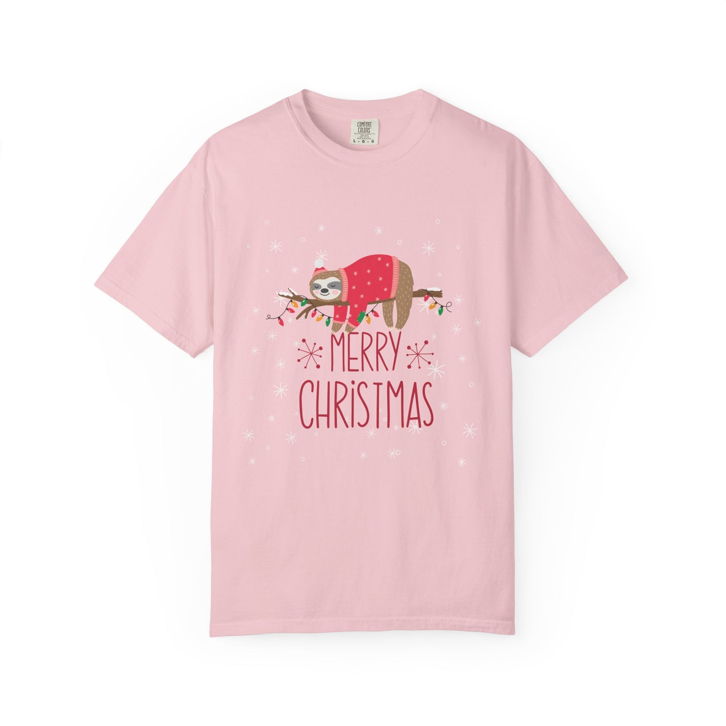 🎄 T-shirt unisexe teint en pièce « Joyeux Noël » - TC401