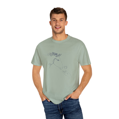 🐴 “Horse Love” Unisex Garment-Dyed T-Shirt – TAN113