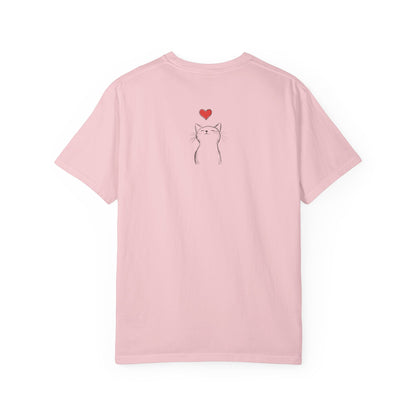 🐱 “Cute Cat Love” Unisex Garment-Dyed T-Shirt - TAN111