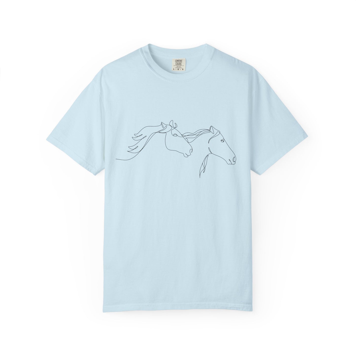 🐎 “Two Horses” Unisex Garment-Dyed T-Shirt – TAN114