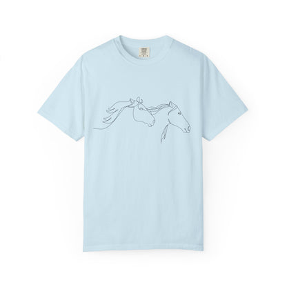 🐎 “Two Horses” Unisex Garment-Dyed T-Shirt – TAN114