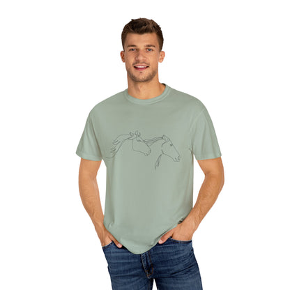 🐎 “Two Horses” Unisex Garment-Dyed T-Shirt – TAN114