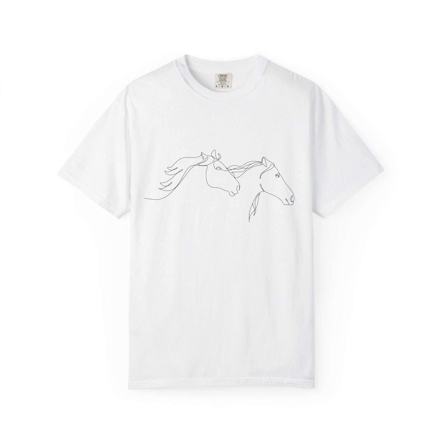 🐎 “Two Horses” Unisex Garment-Dyed T-Shirt – TAN114