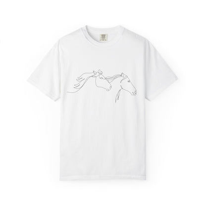 🐎 “Two Horses” Unisex Garment-Dyed T-Shirt – TAN114