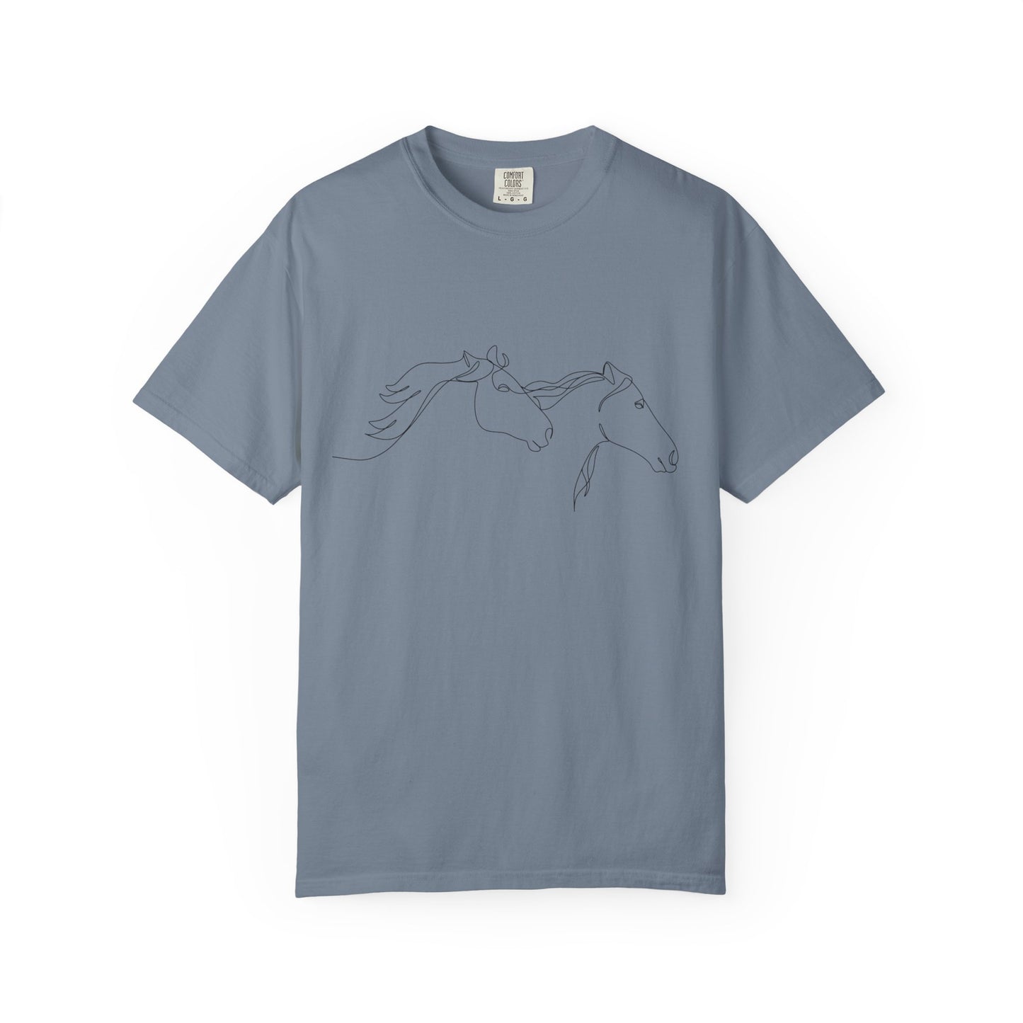 🐎 “Two Horses” Unisex Garment-Dyed T-Shirt – TAN114