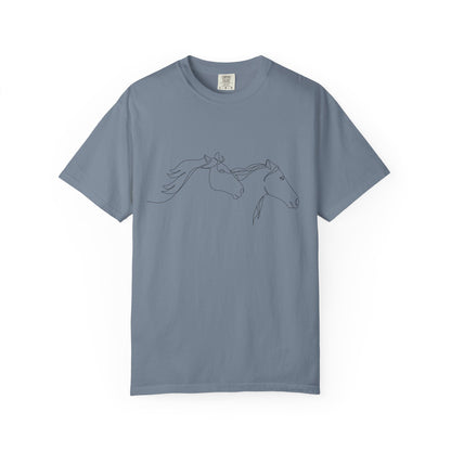 🐎 “Two Horses” Unisex Garment-Dyed T-Shirt – TAN114