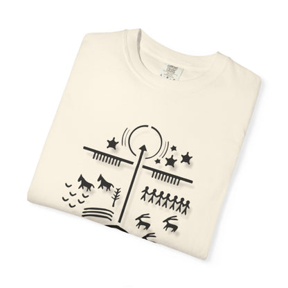 Tengri Symbol Unisex Garment-Dyed T-Shirt -TAN101