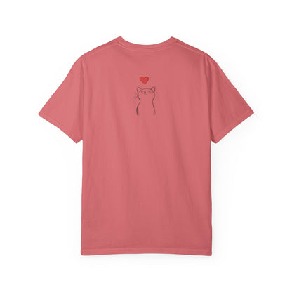🐱 “Cute Cat Love” Unisex Garment-Dyed T-Shirt - TAN111