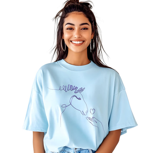 🐴 “Horse Love” Unisex Garment-Dyed T-Shirt – TAN113