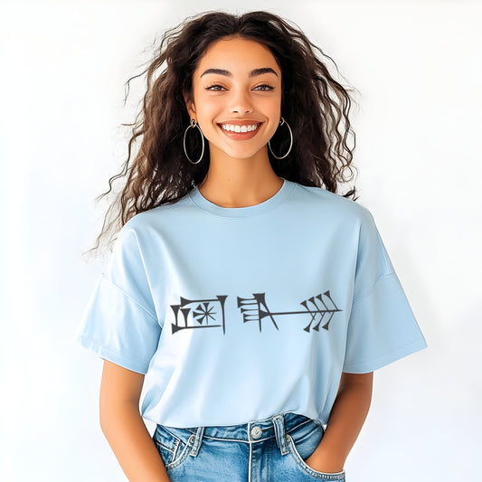 Ancient Cuneiform “Liberty” Unisex Garment-Dyed T-Shirt -TAN102